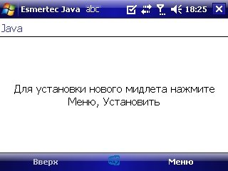 Orsio P745: экран установки программного обеспечения на мобильном устройстве