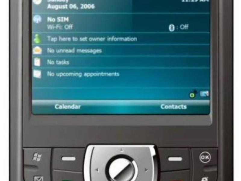 Orsio P745, 2006: экран с датой August 06, 2006 и строкой 'No SIM'