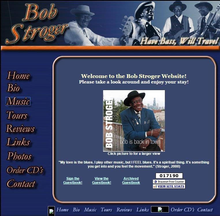 Stroger, 2000: Bob Stroger у балкона с видом на город