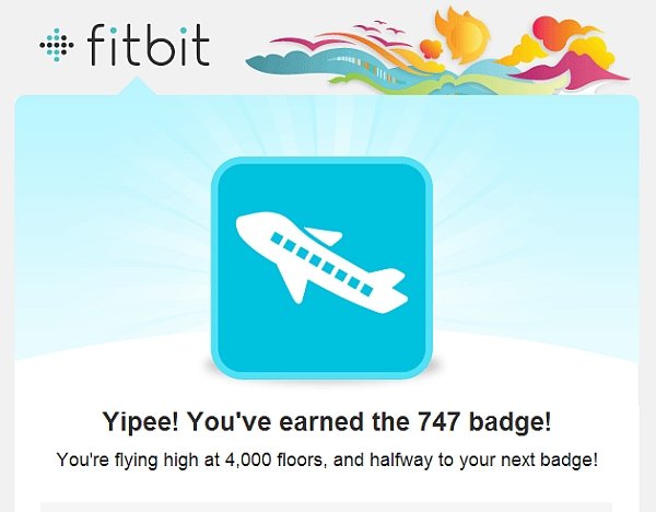 747-й значок Fitbit: 4000 этажей и полпути до следующего