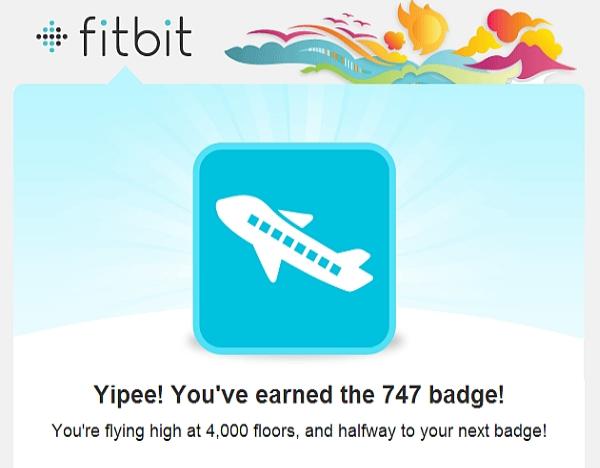 747-й значок Fitbit: 4000 этажей и полпути до следующего