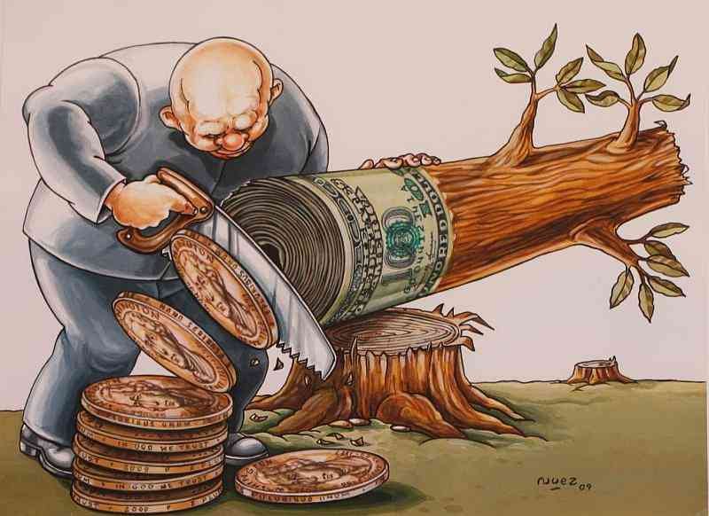 Дерево из долларов и монет: сцена в парке Стрельбища, 2009