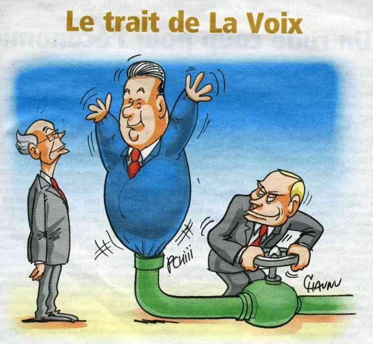 Le trait de La Voix: карикатура на российскую политическую сцену 2010-х