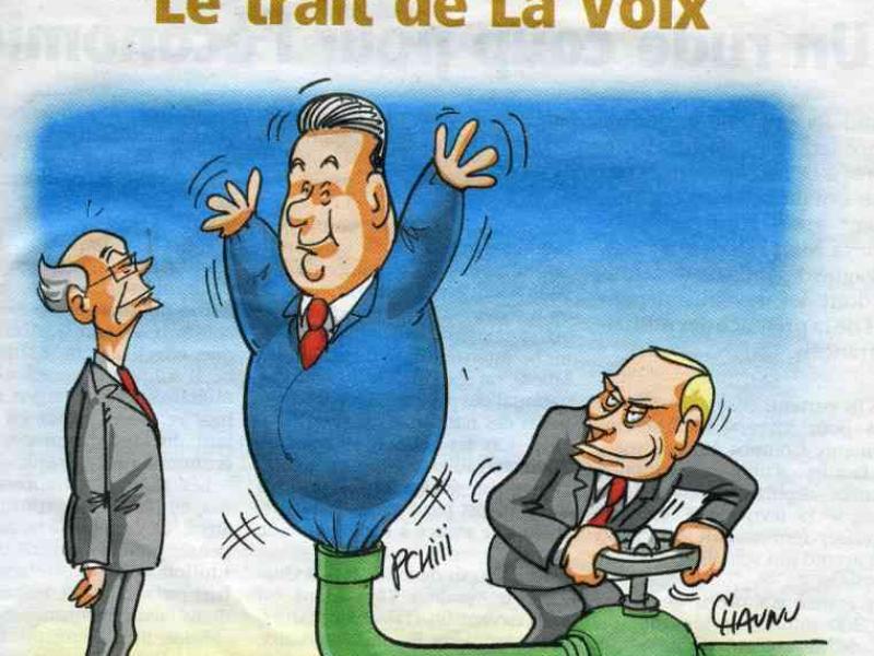 Le trait de La Voix: карикатура на российскую политическую сцену 2010-х