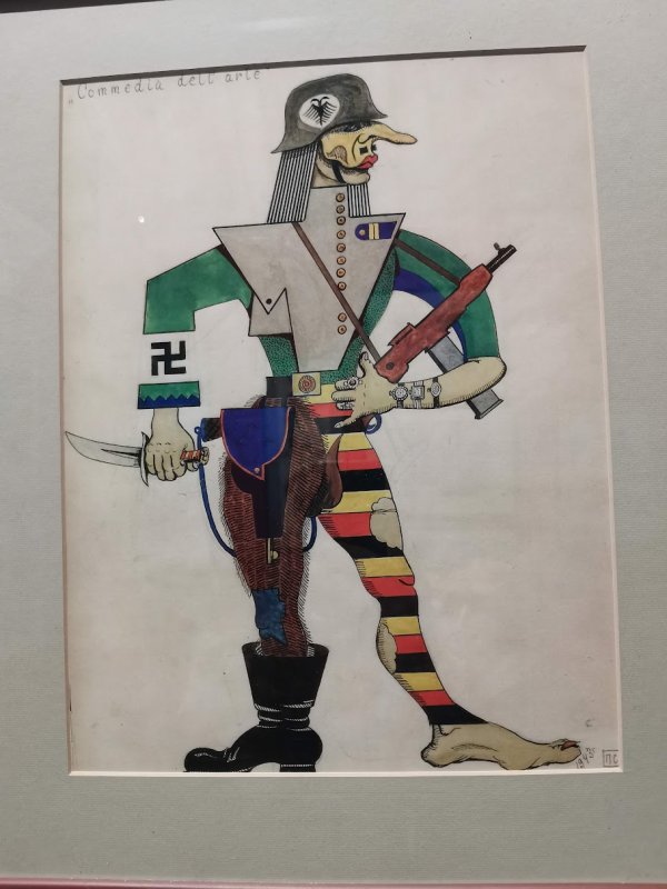 Kino Museum, Россия: карикатура на военного с свастикой и германским флагом