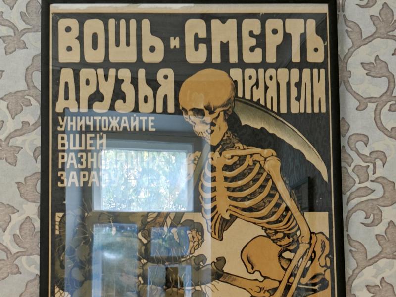 Марк Вогау: советский плакат 1919 года «Вошь и смерть — друзья прятели»