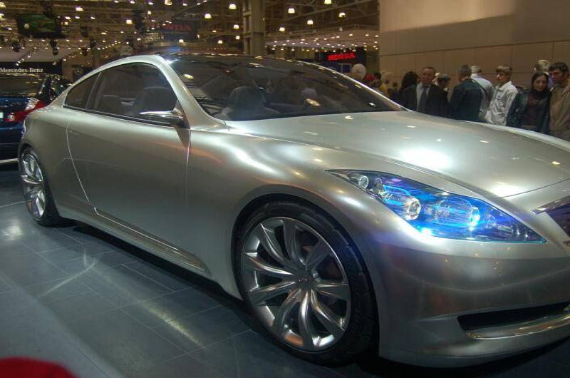Моторшоу-2006: серебристый концепт Infiniti на фоне Mercedes-Benz и Honda
