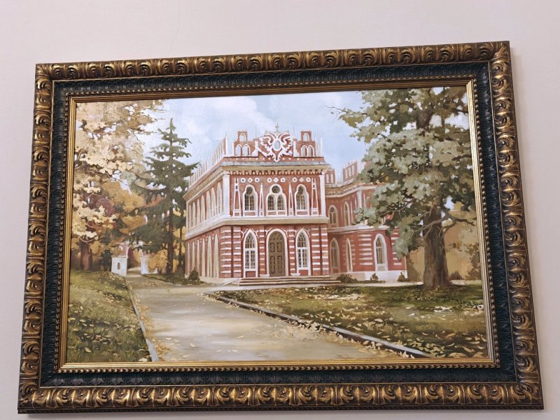 Картина, изображающая Петровский путевой дворец