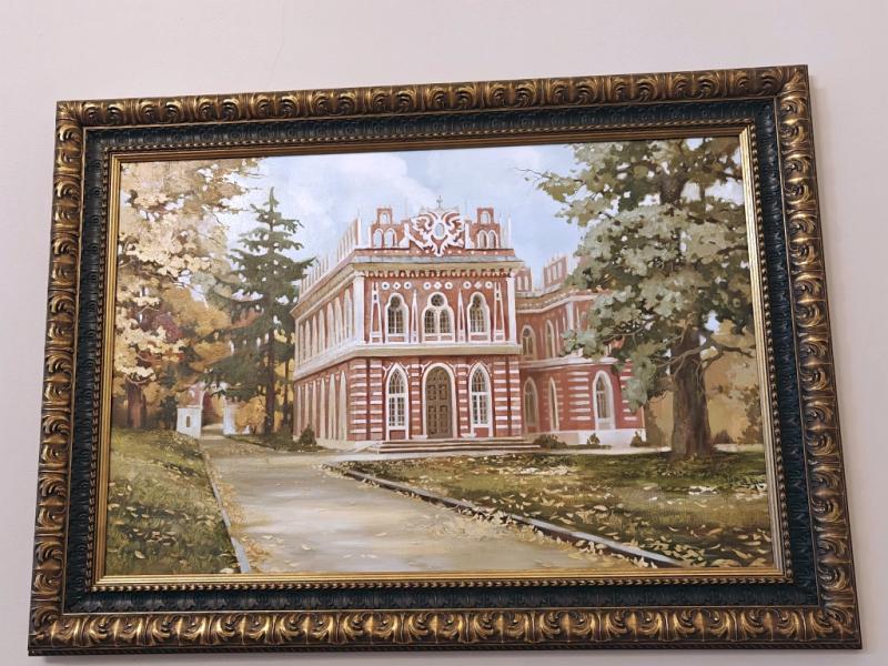 Картина, изображающая Петровский путевой дворец